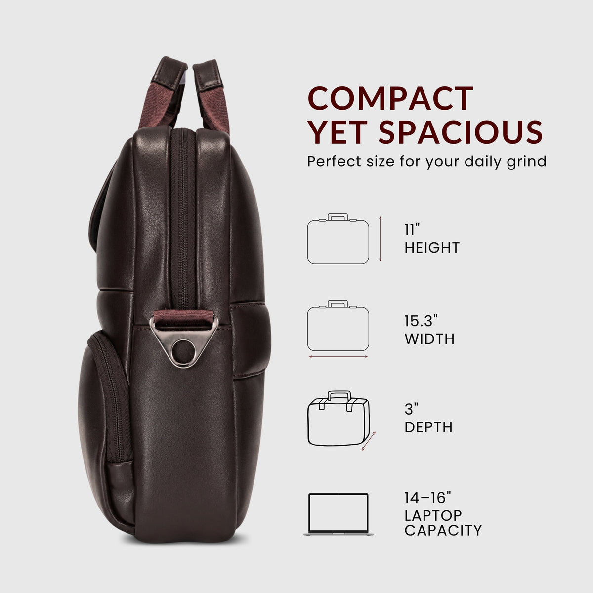 Brown Laptop Messenger Bag
