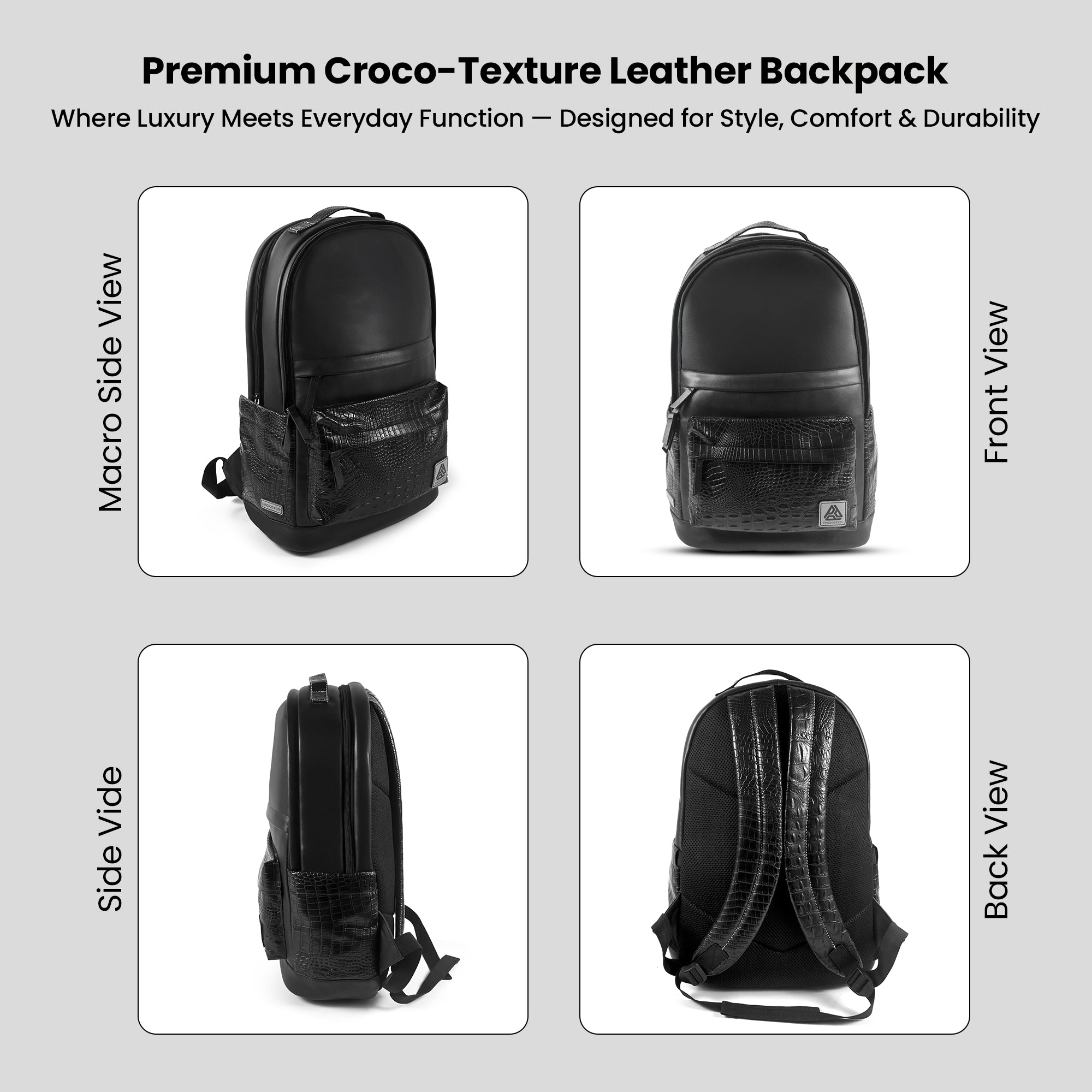 Backpack | Croco Accents, Modern Urban Design