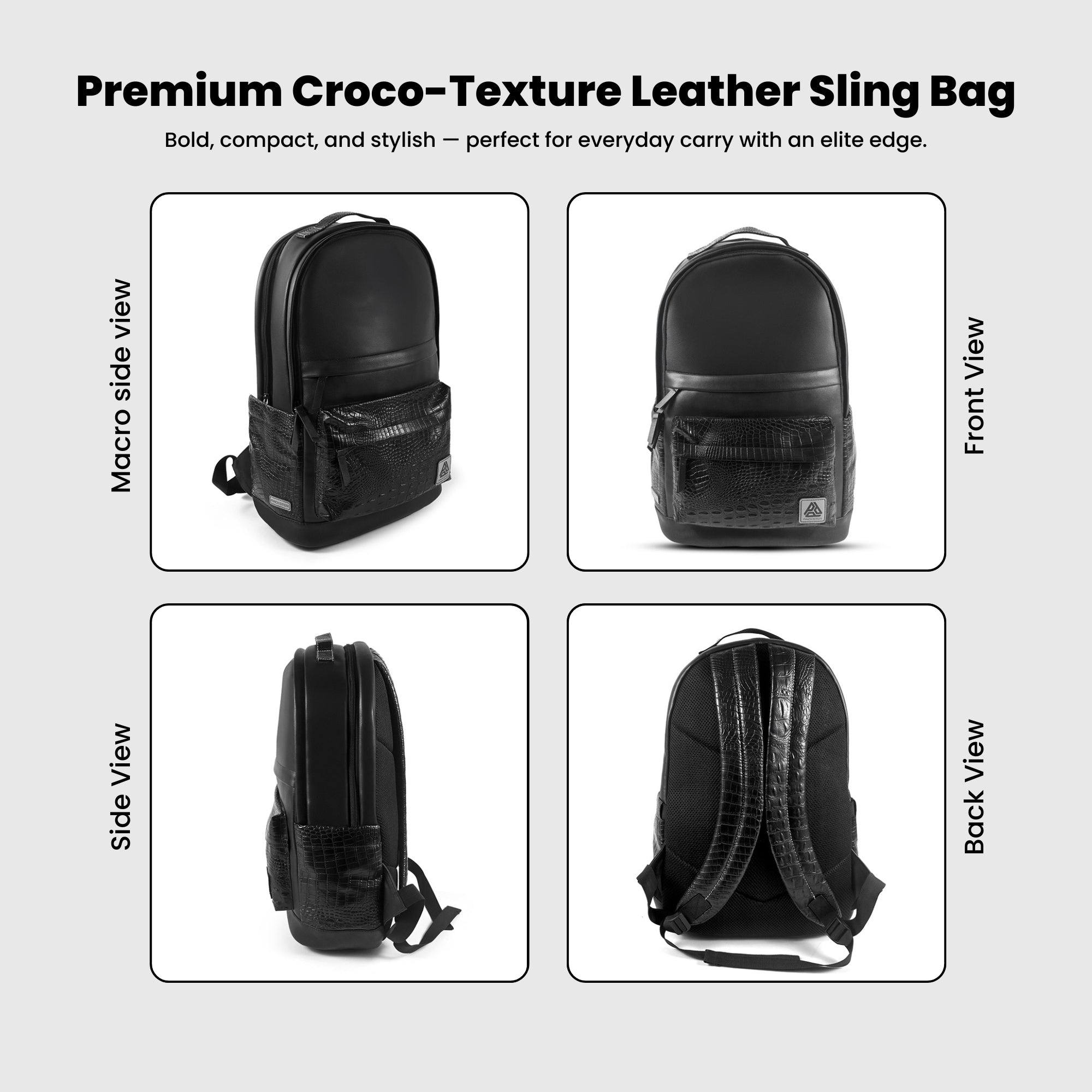 Backpack | Croco Accents, Modern Urban Design