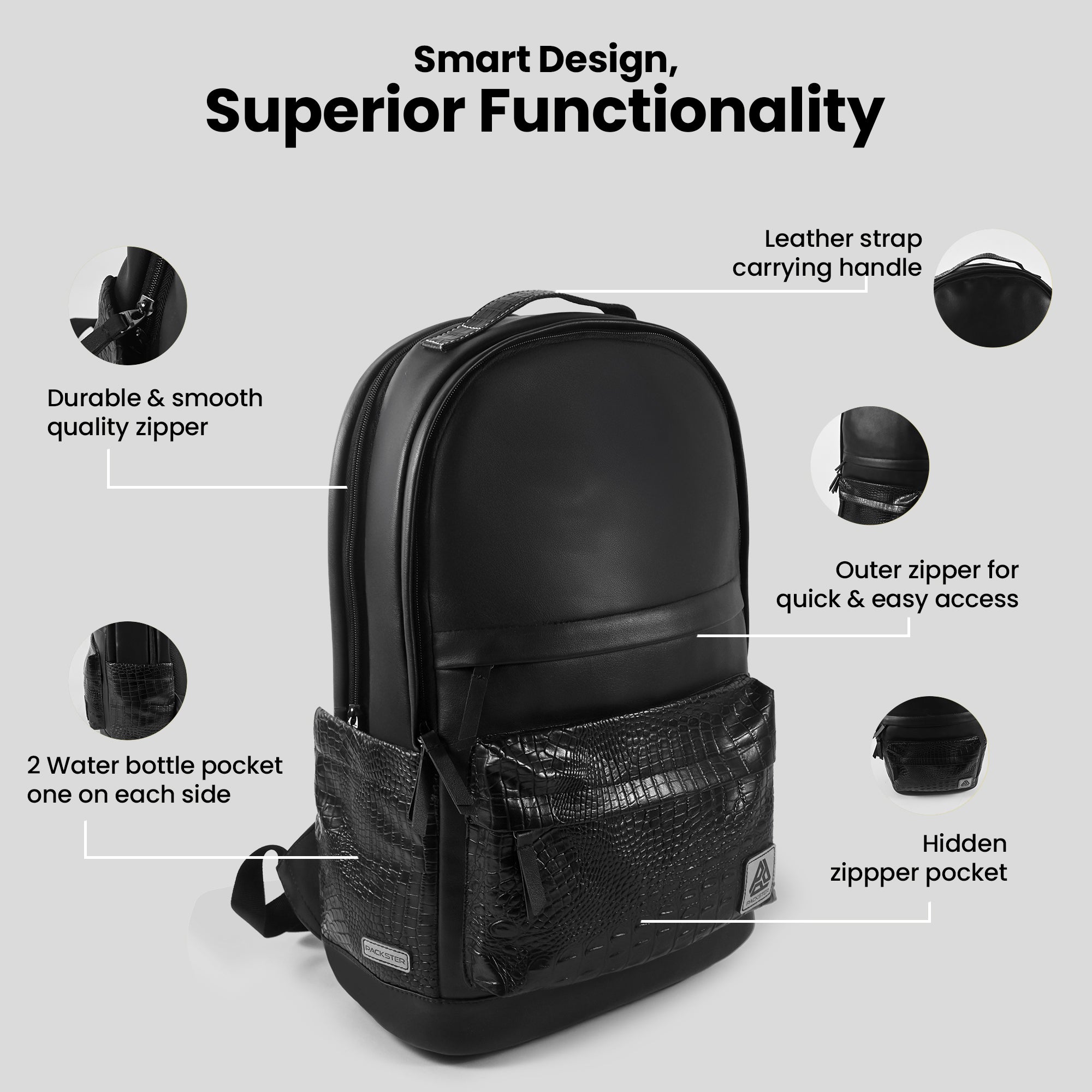 Backpack | Croco Accents, Modern Urban Design