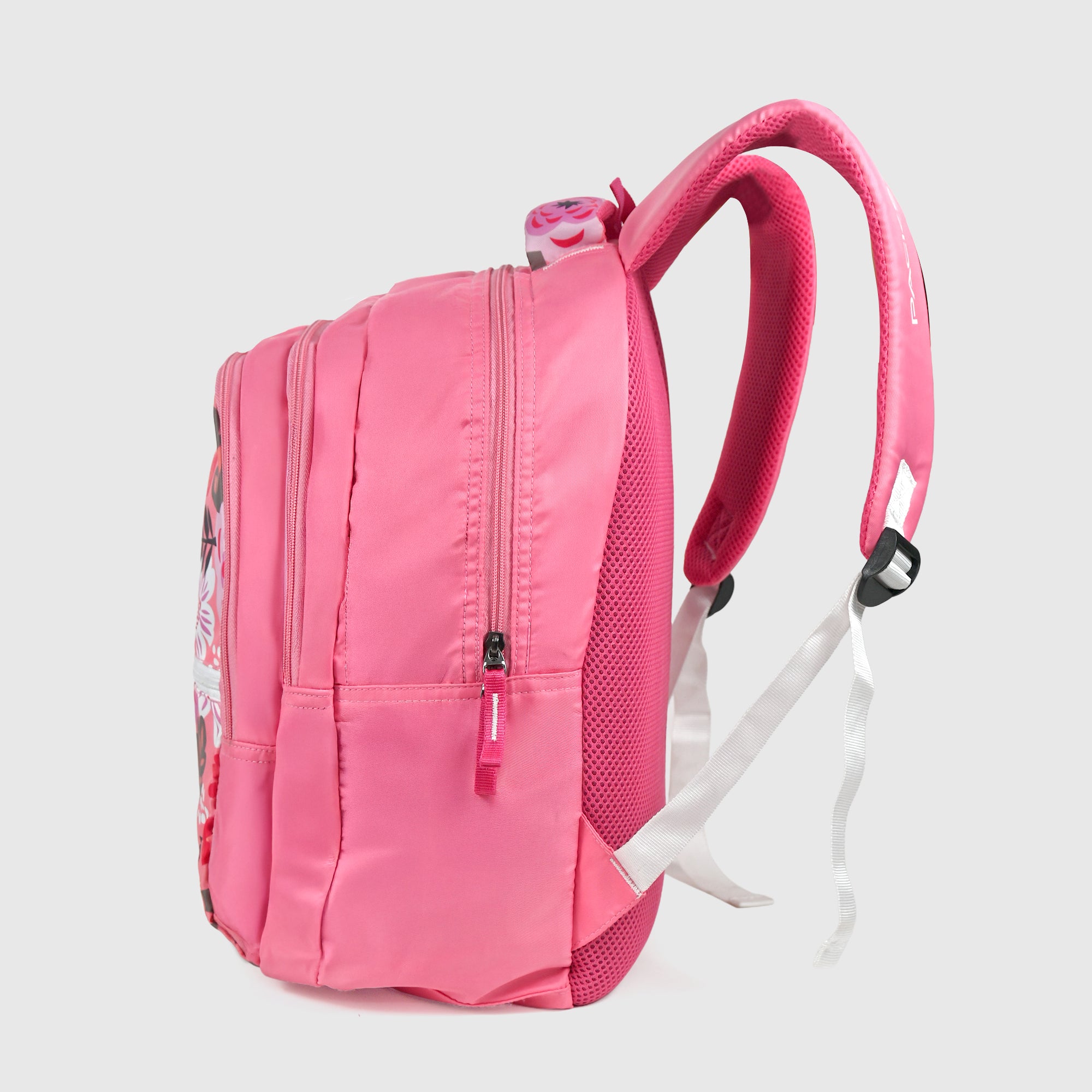 Packster BTS Series – Bloom Fiery Rose Pink School Backpack | 21L Water-Resistant Lightweight Bag for Girls