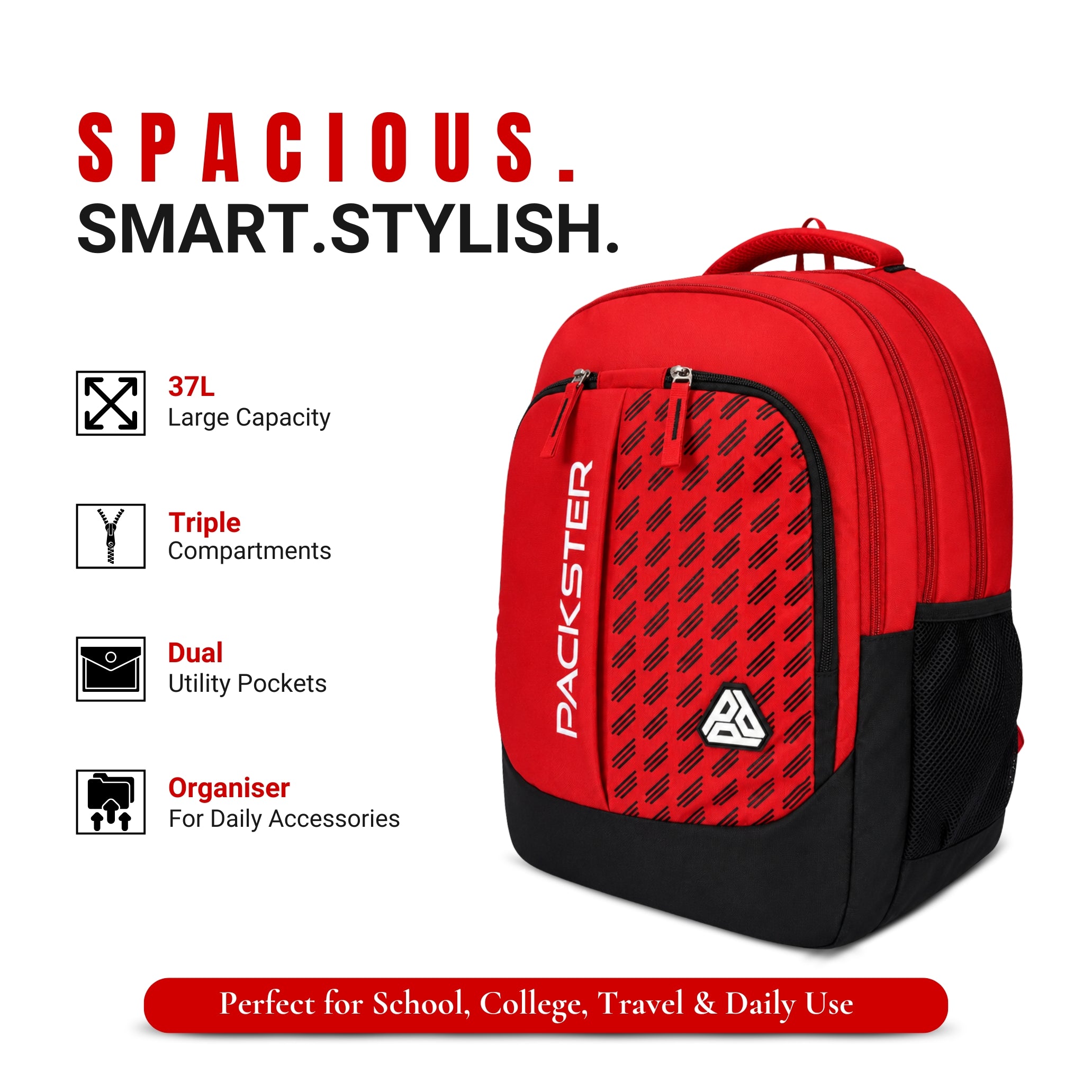 red backpack for boys