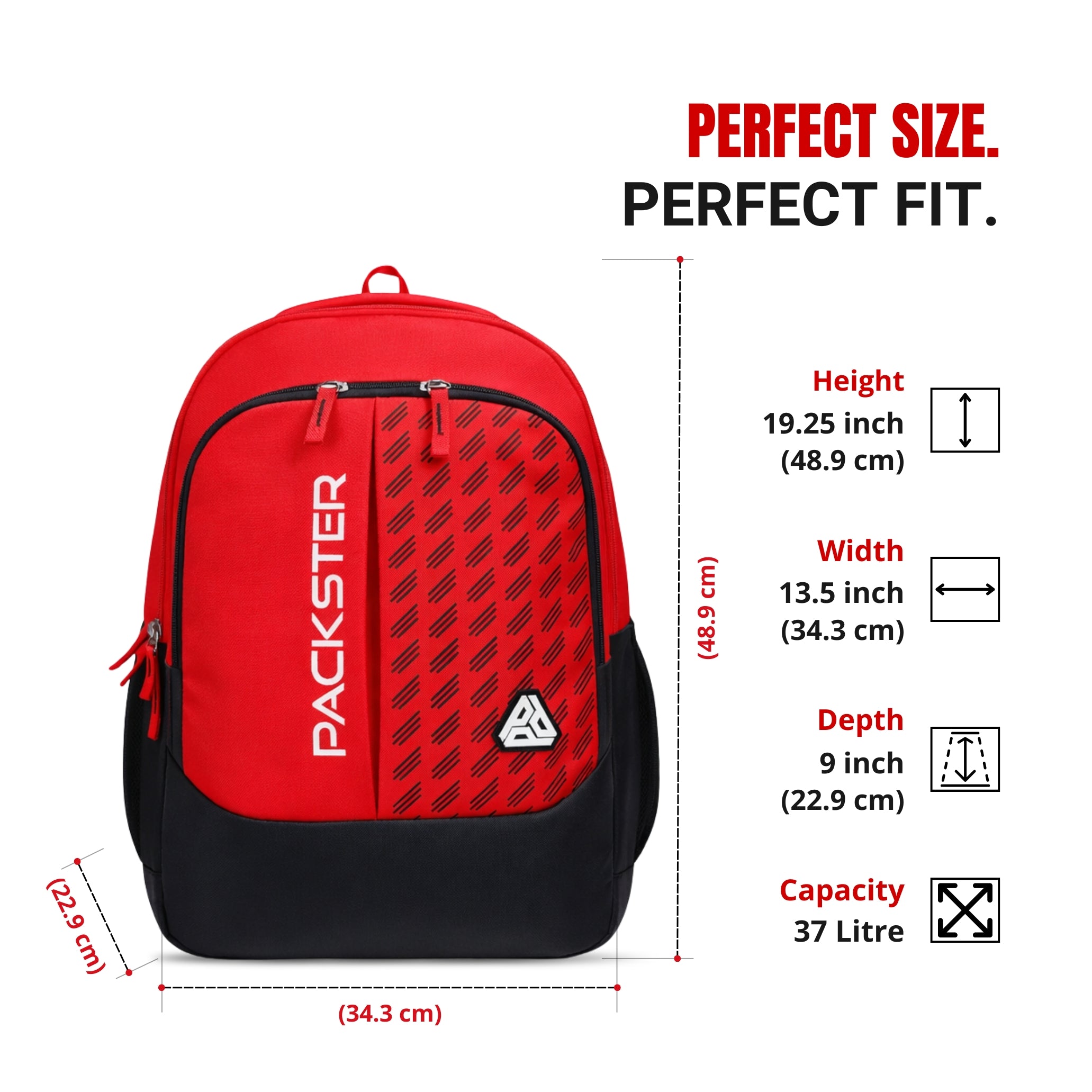 red backpack for boys