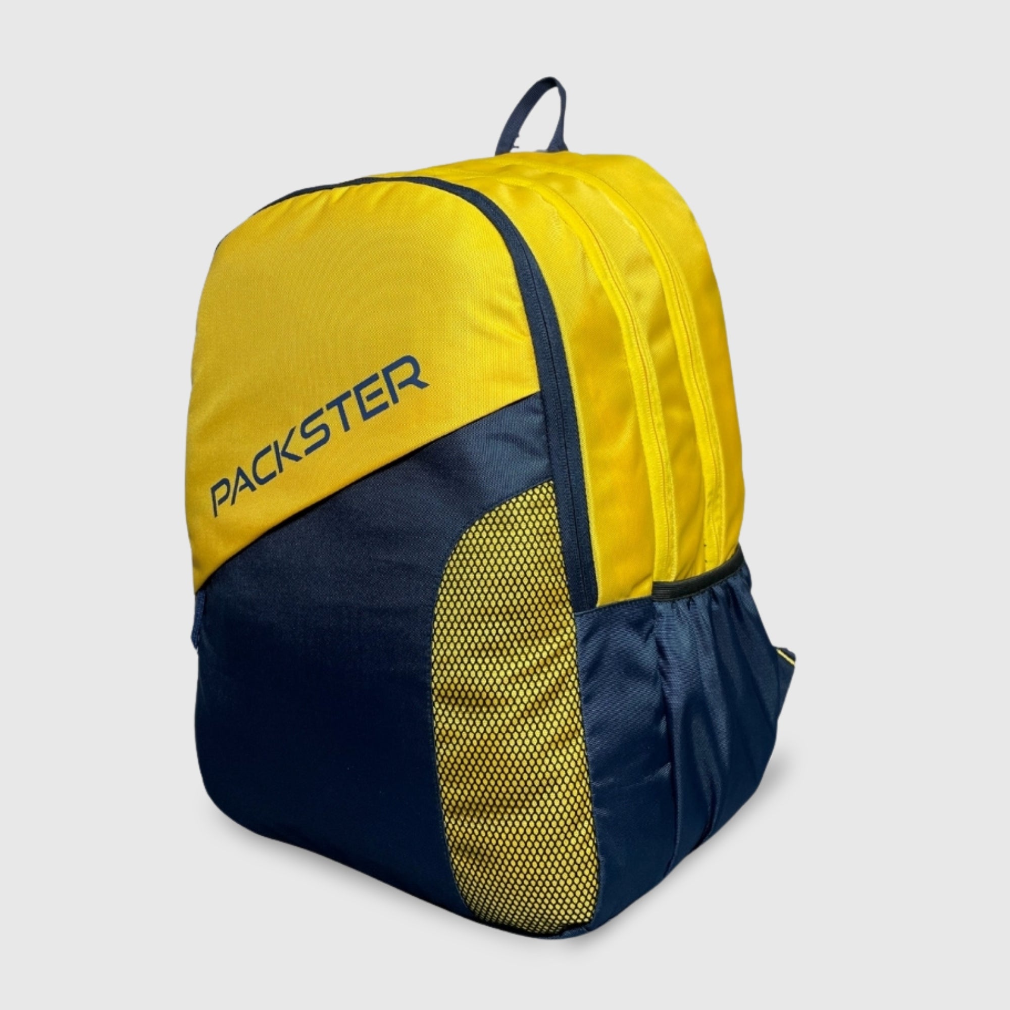 PACKSTER Yellow Laptop Backpack – 35L Water-Resistant Bag with Padded Laptop Sleeve for College & Travel