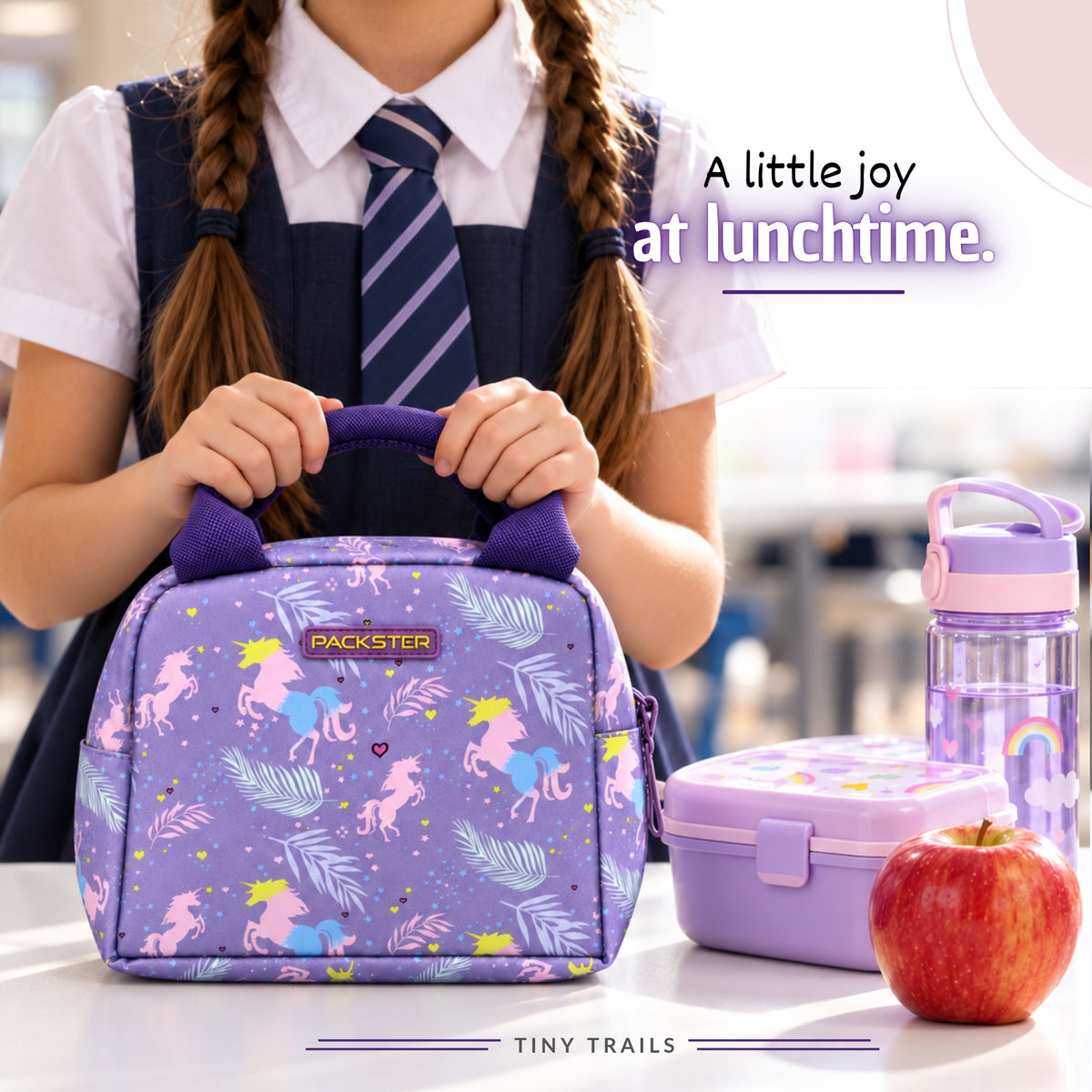 Lavender Lunch Bag for Girls